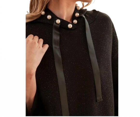 JOH Tops - NEW JOH francine french scuba pearl hoodie in black